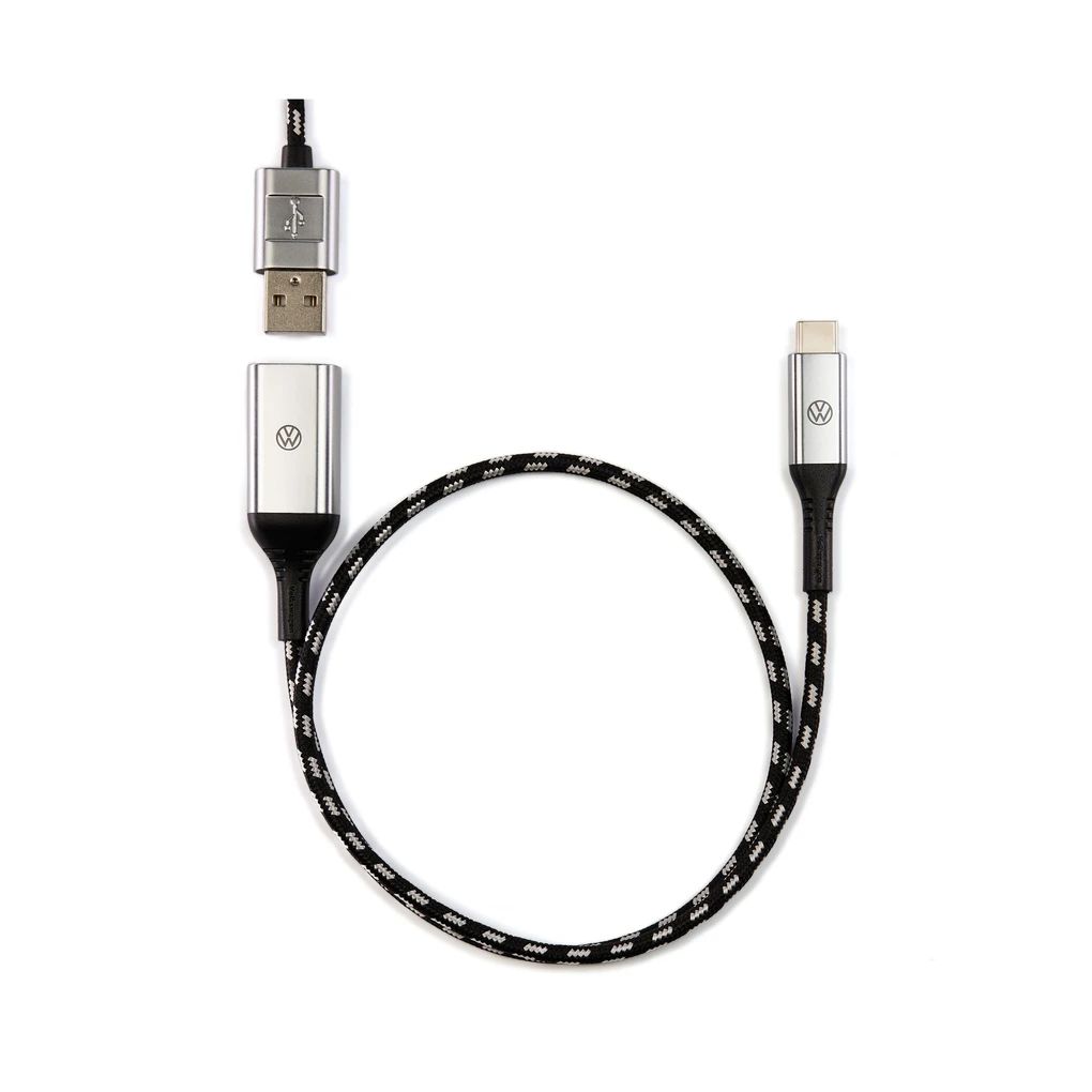 Volkswagen originalni priključni kabel USB-C na USB-A, premium, 50 cm
