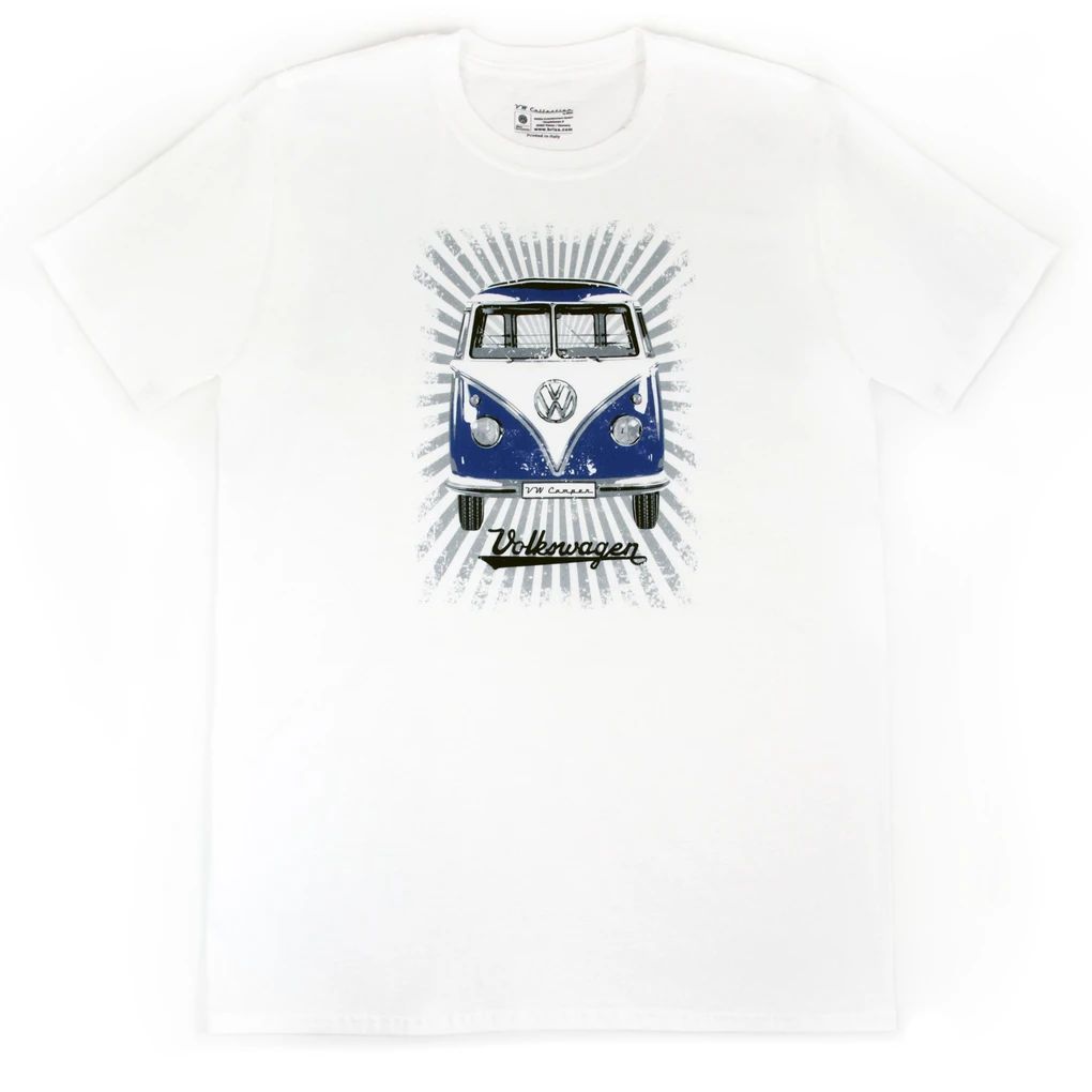 Volkswagen Bulli T1 muška majica – sjaj/plava/bijela
