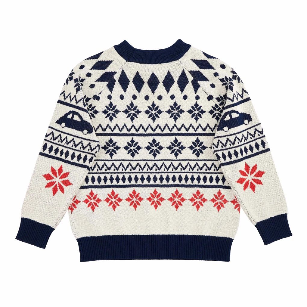 Volkswagen dječji božićni pulover, bijeli.
