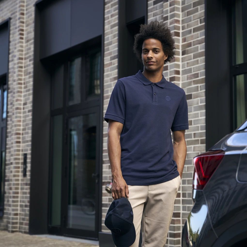 Volkswagen muška polo majica s VW logom, tamnoplava
