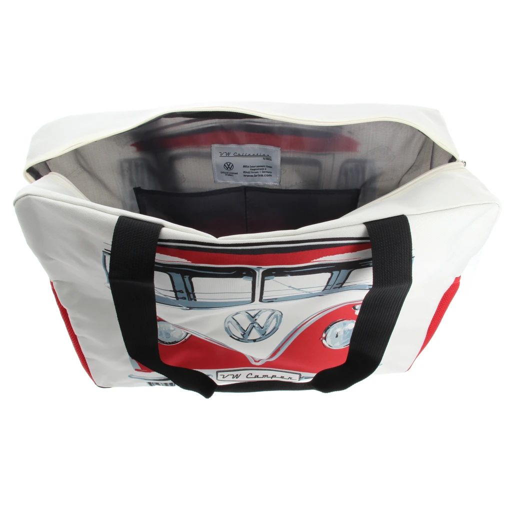 Volkswagen T1 Bus torba za plažu – prednji i stražnji dio / crvena.
