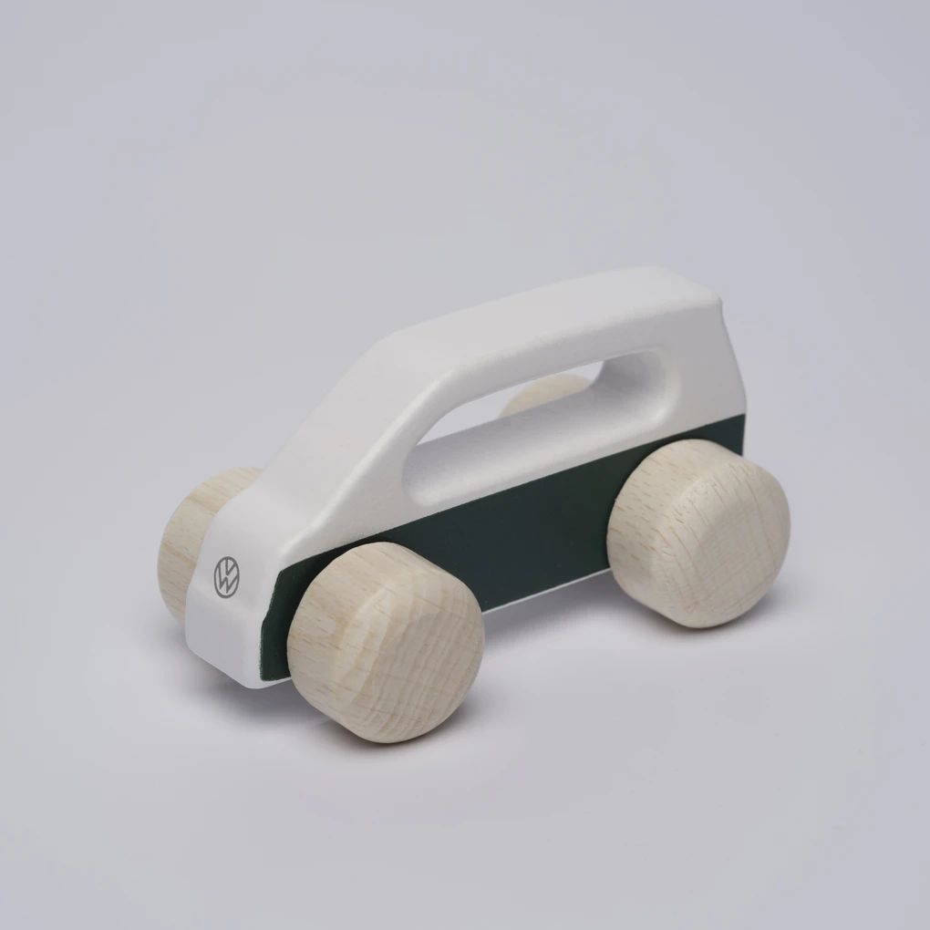 Volkswagen drveni autić, bijeli/tamnozeleni
