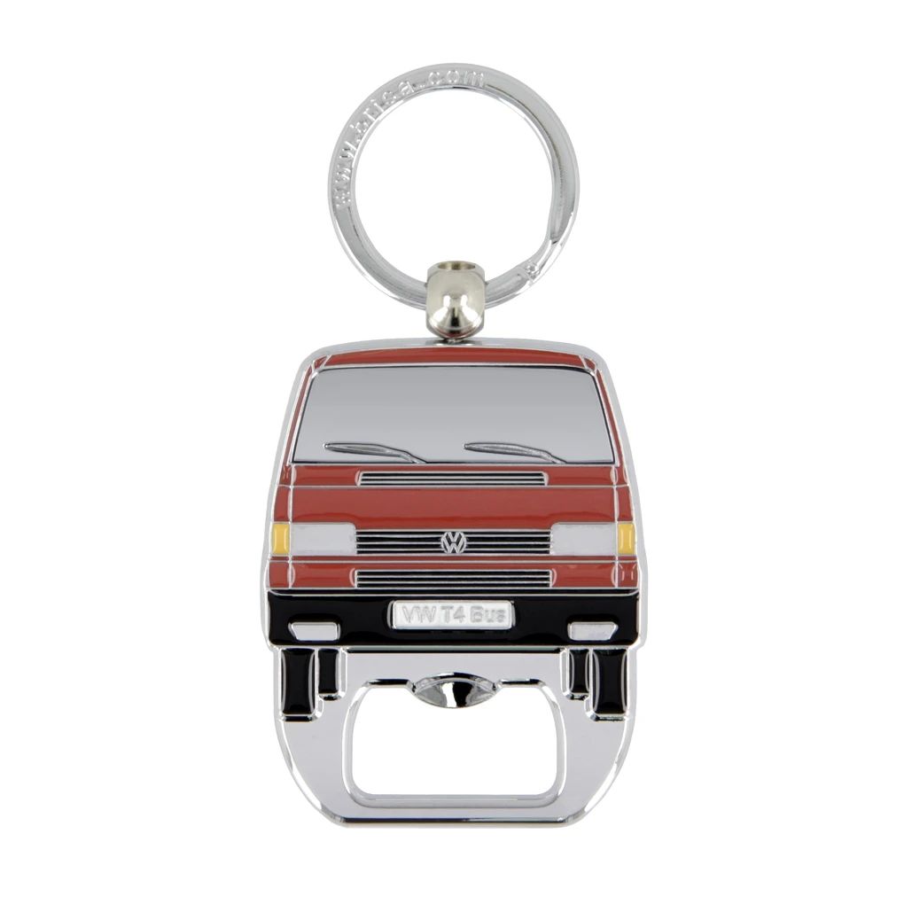 Volkswagen T4 Bus privjesak za ključeve s otvaračem za boce, crveni
