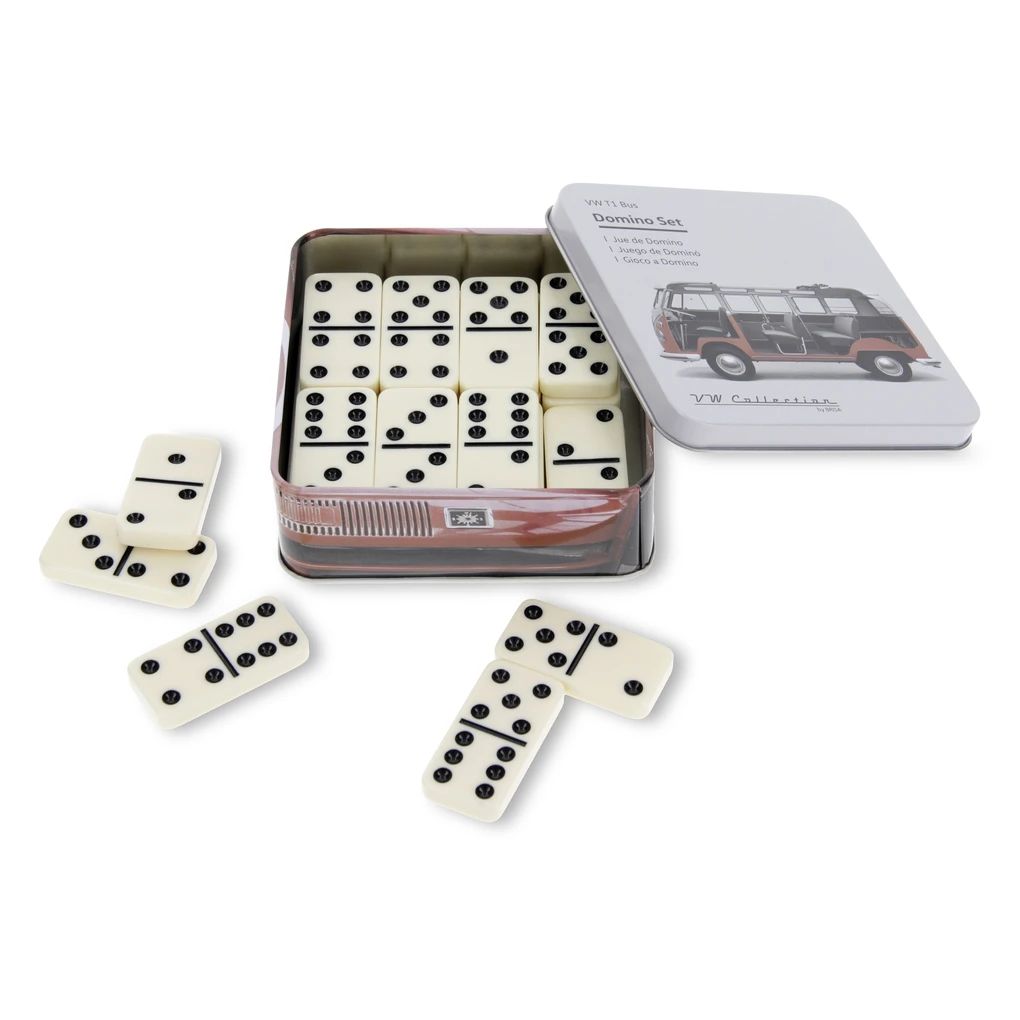 Volkswagen Bulli domino set u metalnoj kutiji
