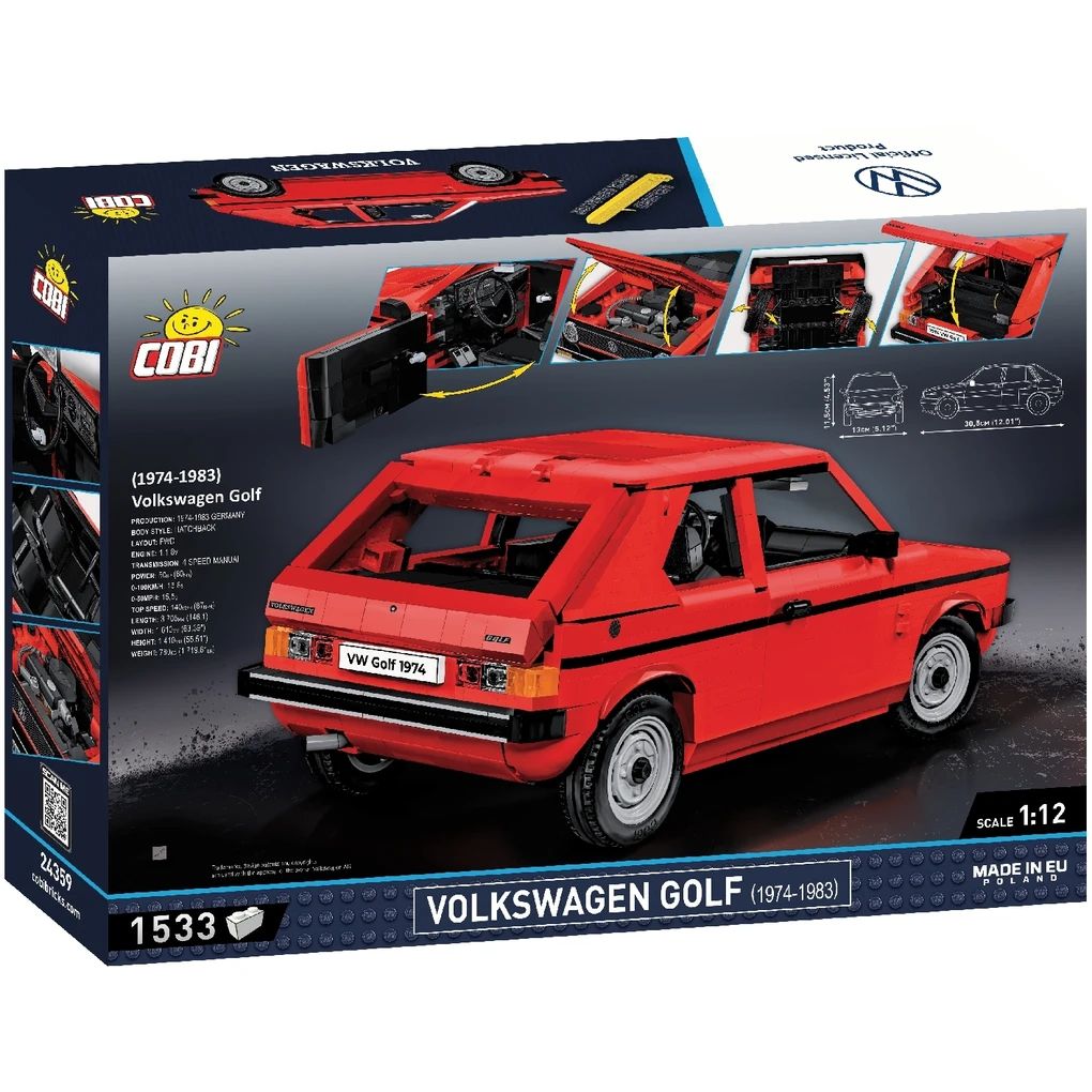 Volkswagen set za sastavljanje „Golf 1“, crveni
