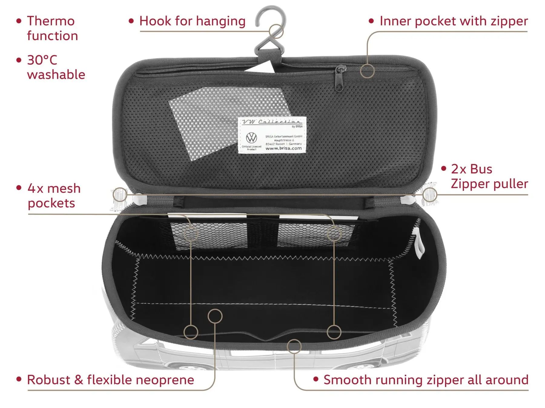 Volkswagen T3 univerzalna torba od neoprena, plava.
