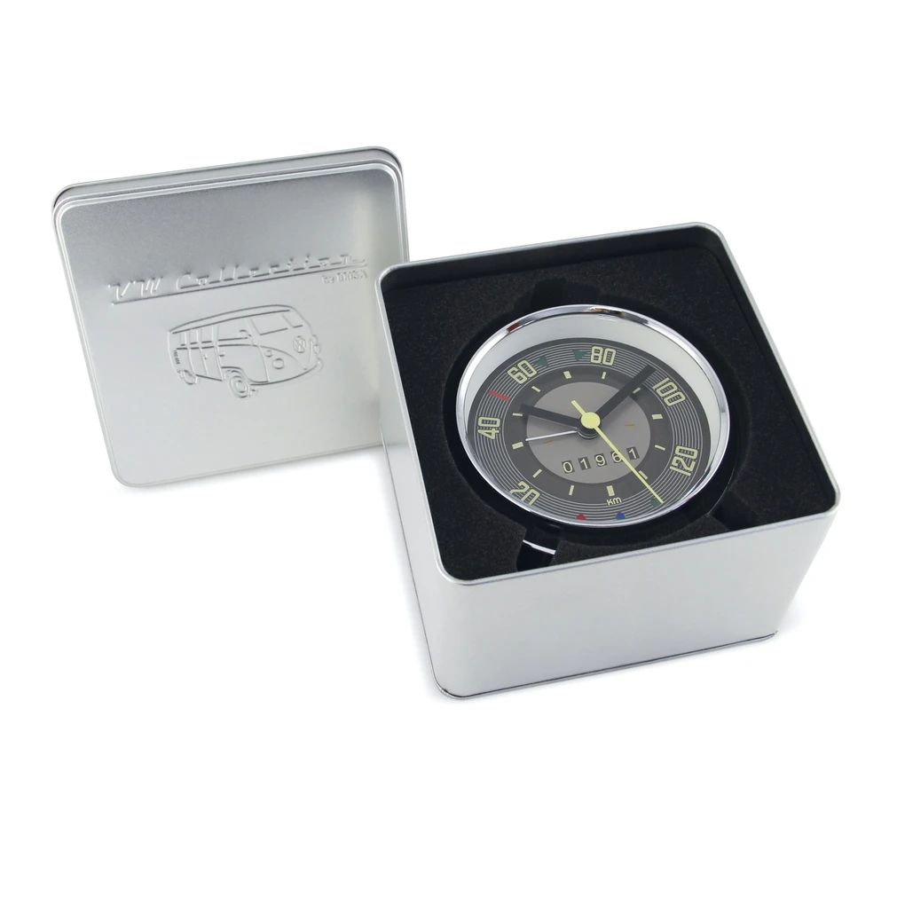 Volkswagen Bulli budilica u dizajnu brzinomjera

