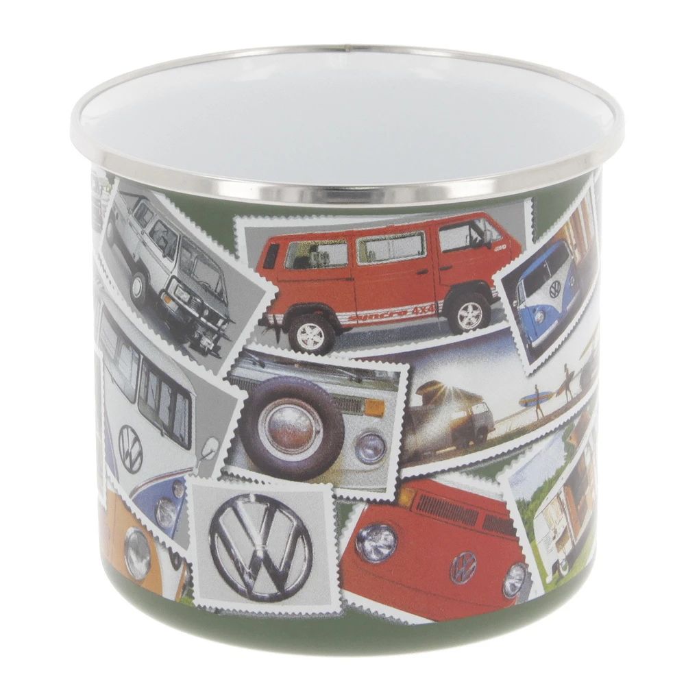 Volkswagen Bus emajlirana šalica „Stamps“
