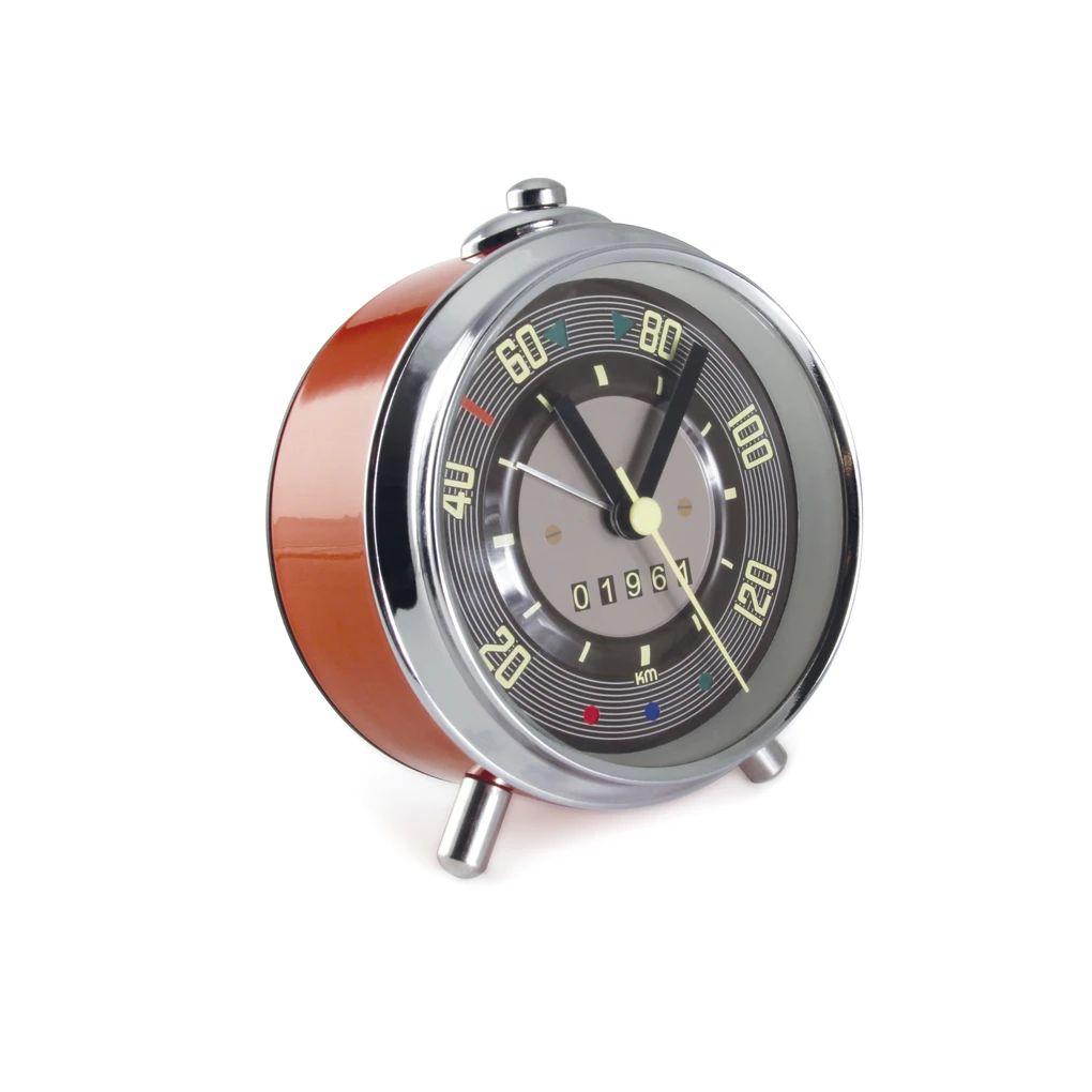 Volkswagen Bulli budilica u dizajnu brzinomjera

