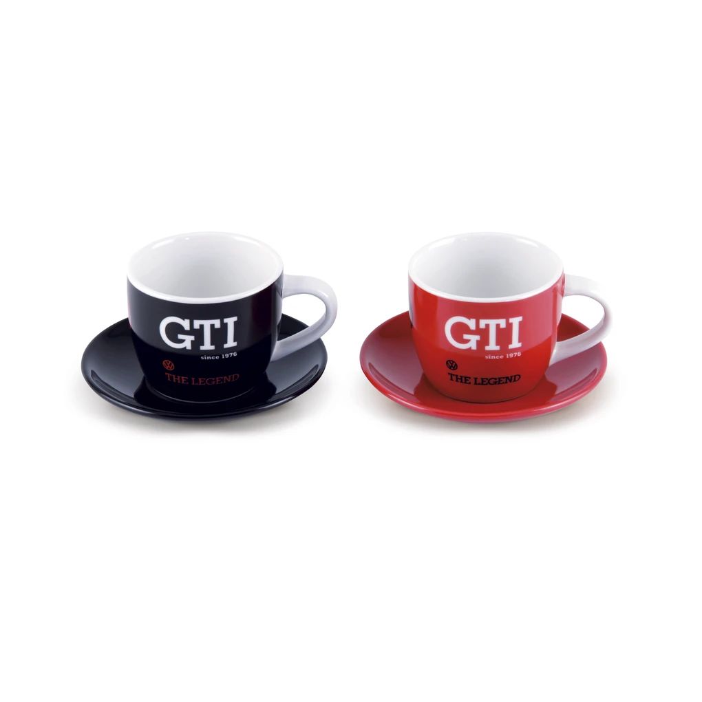 Volkswagen GTI set šalica za espresso, crvena/crna
