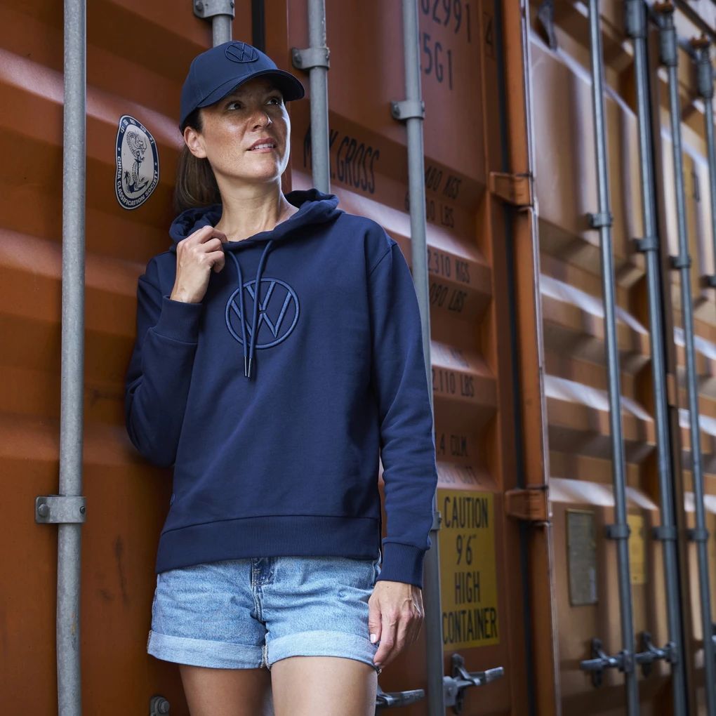 Volkswagen ženska majica s kapuljačom, tamnoplava
