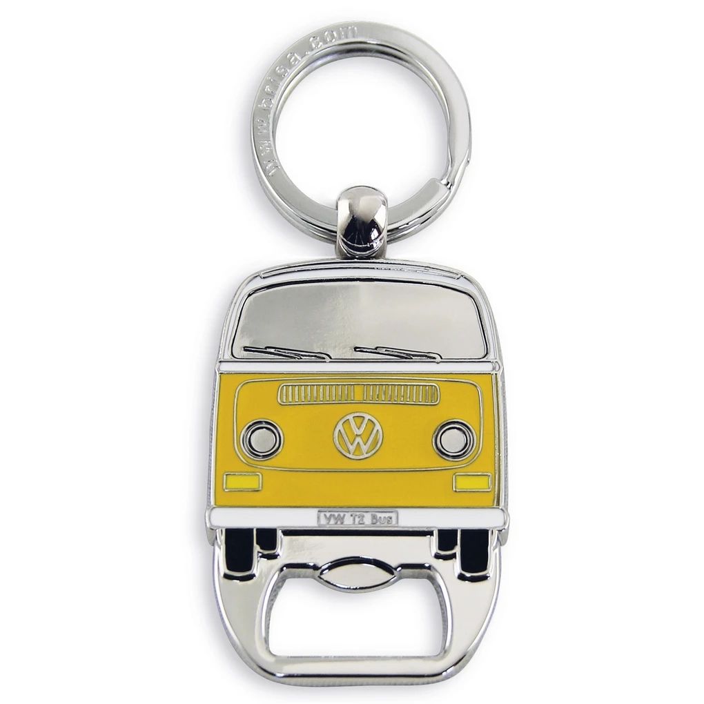 Volkswagen T2 privjesak za ključeve s otvaračem za boce, žuti
