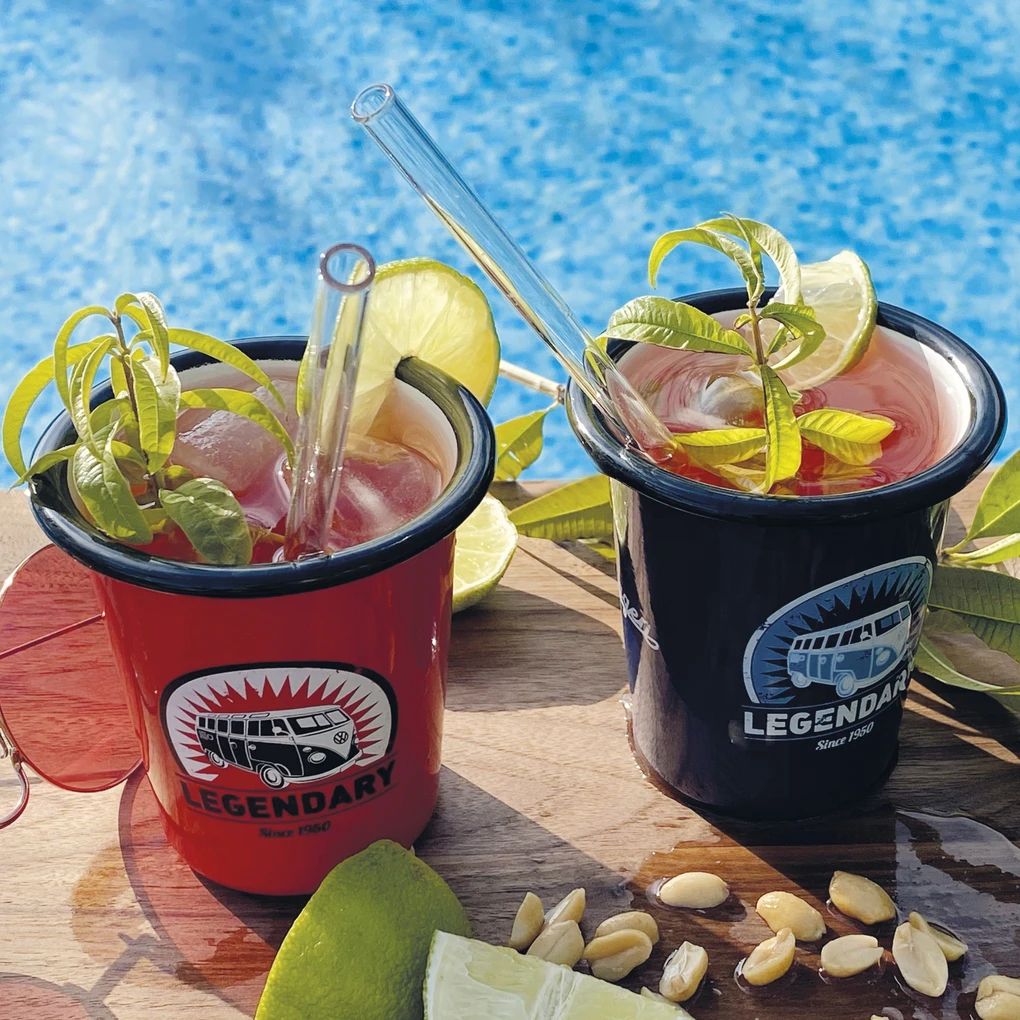 Volkswagen Bulli set emajliranih šalica, 2 komada
