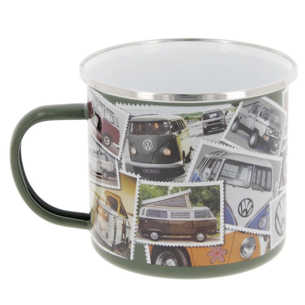 Volkswagen Bus emajlirana šalica „Stamps“
