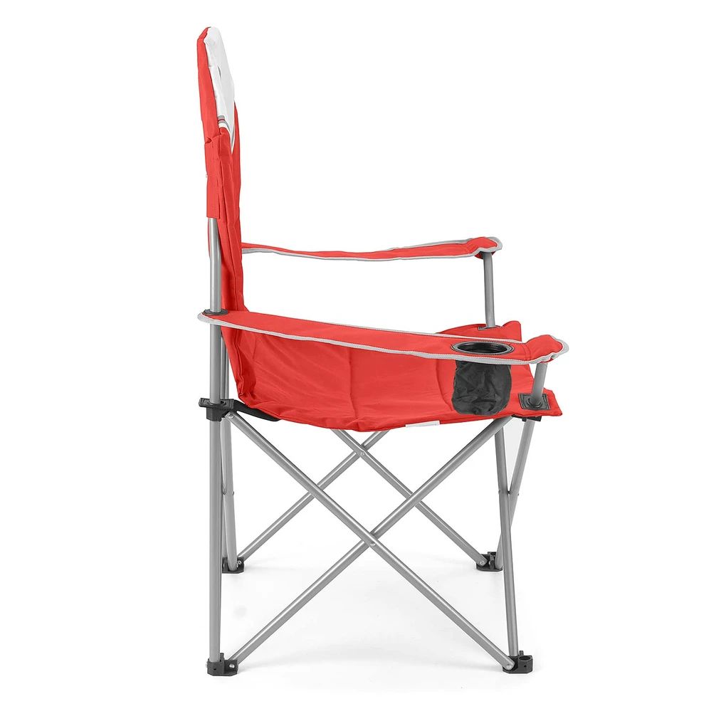Deluxe kamp-stolica s torbom za nošenje – crvena.

