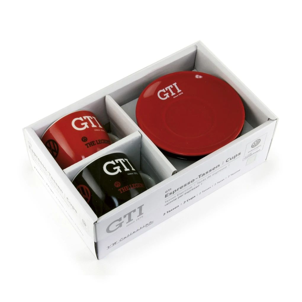 Volkswagen GTI set šalica za espresso, crvena/crna
