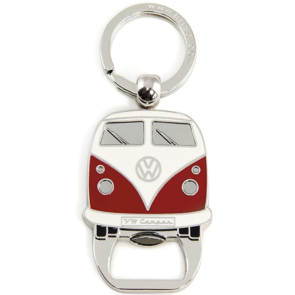Volkswagen Bulli T1 privjesak za ključeve s otvaračem za boce, crveni
