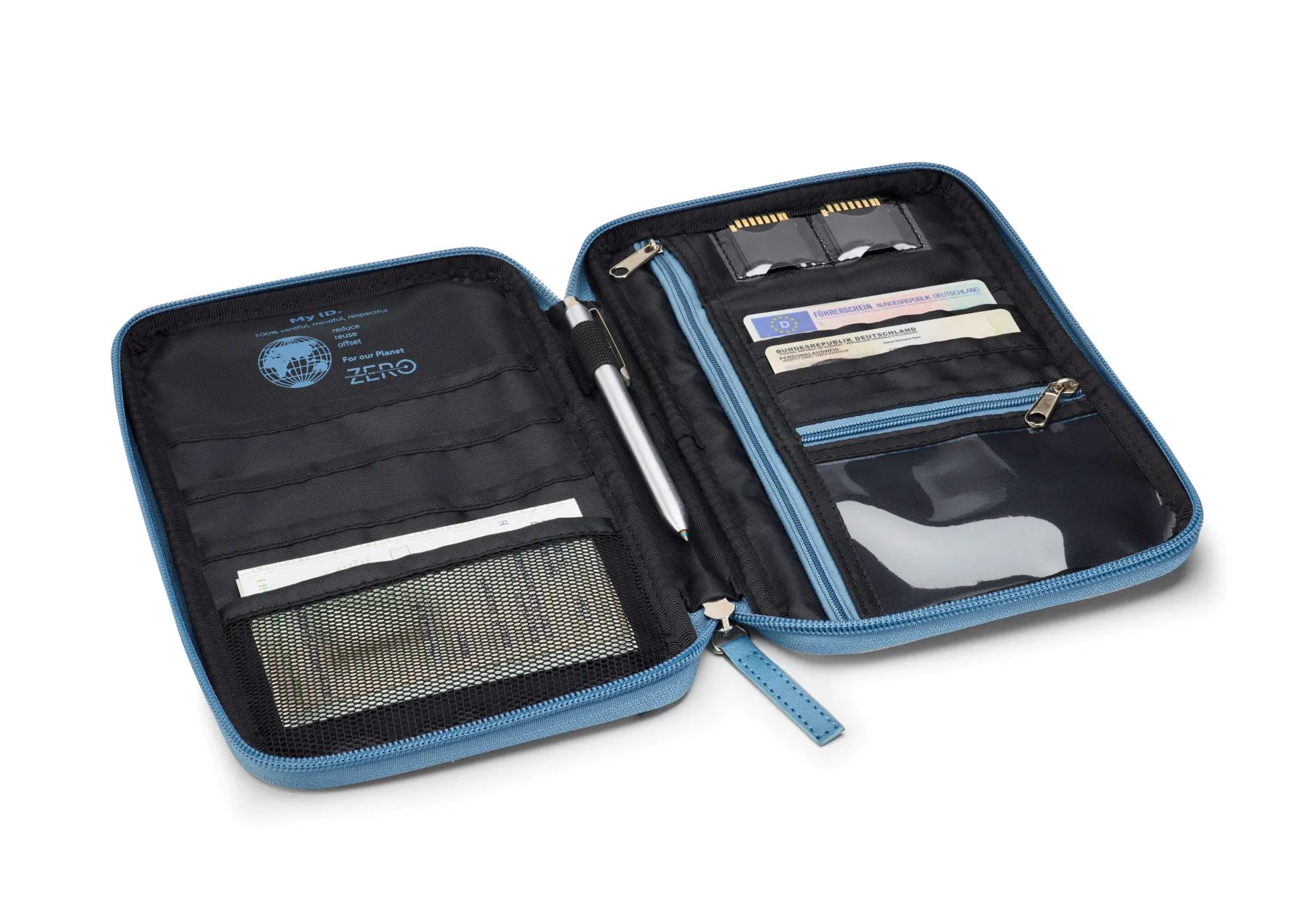 Volkswagen putna torbica za dokumente s RFID zaštitom, crna.
