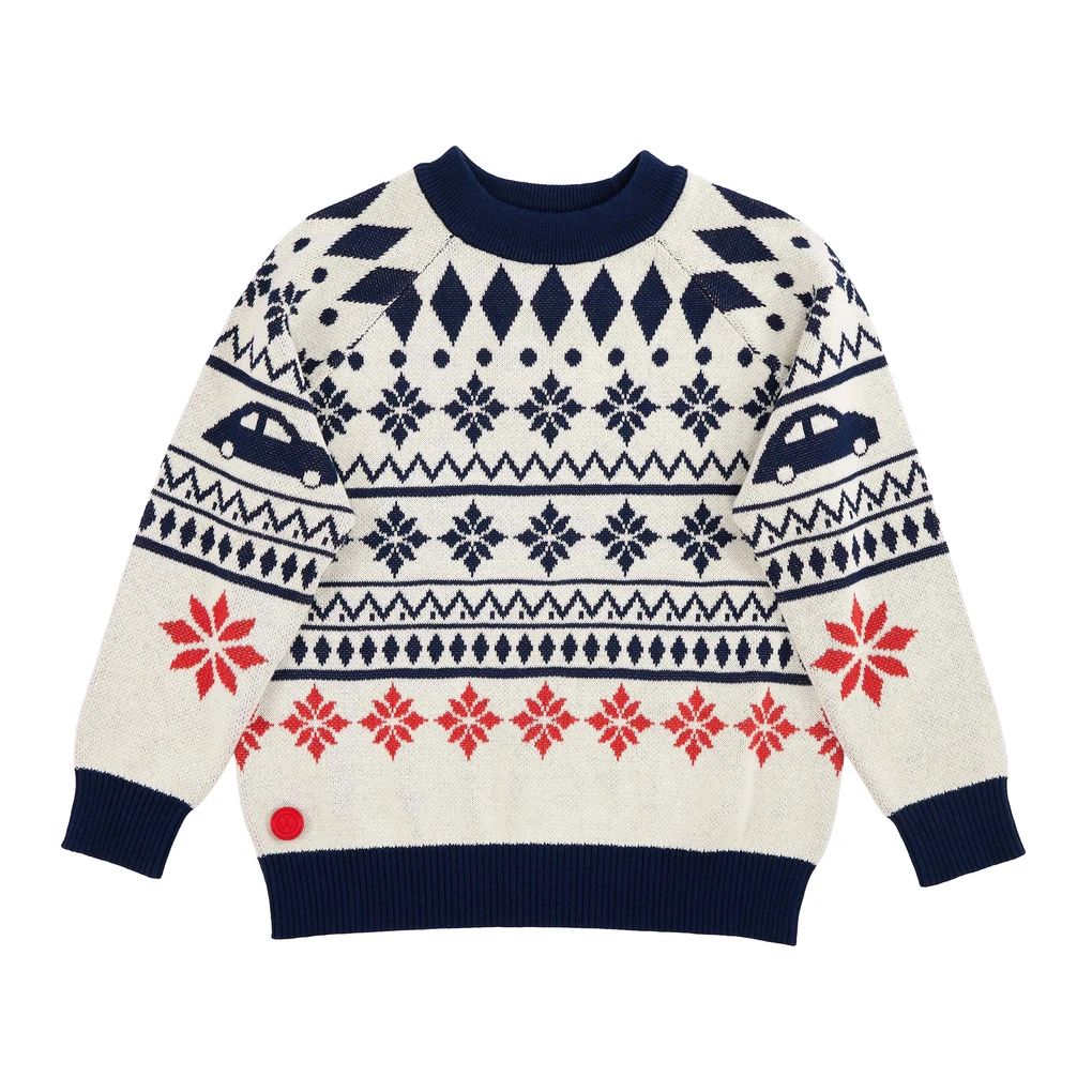 Volkswagen dječji božićni pulover, bijeli.
